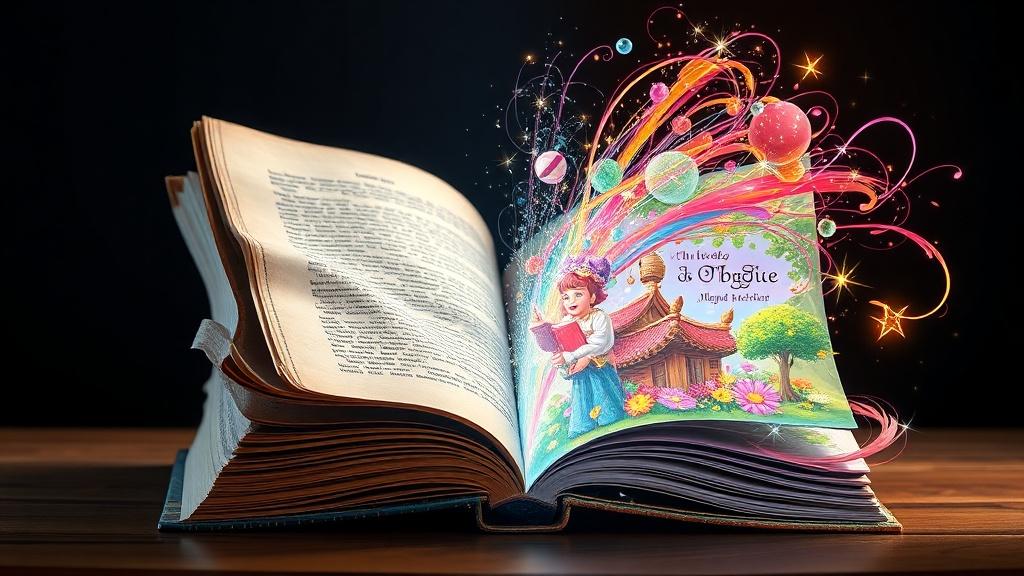 Classic novel transformed into illustrated picture book pages